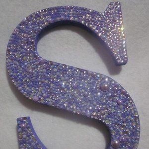 Purple Bling Capital S / Home Decor / Room Decor
